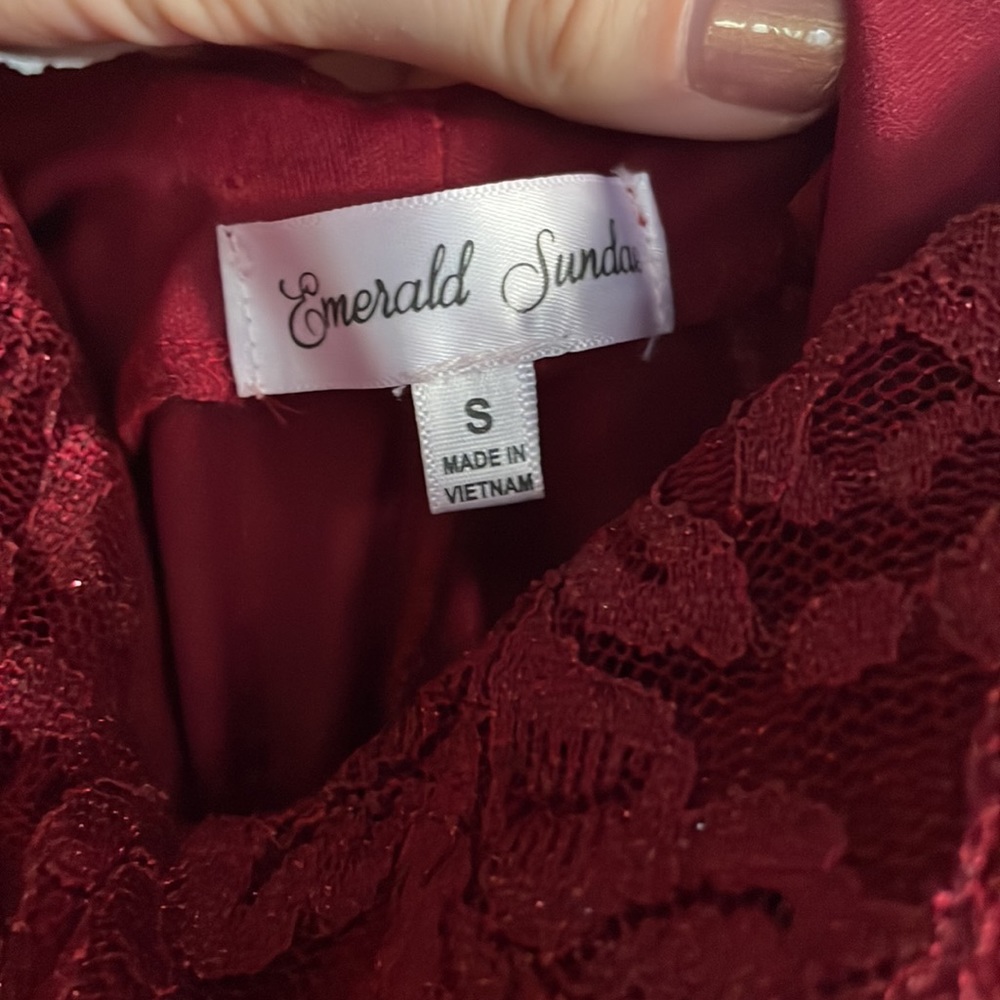 New holiday dress red emerald sundae size small - Picture 3 of 4